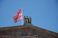 Flag atop museum